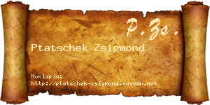 Ptatschek Zsigmond névjegykártya